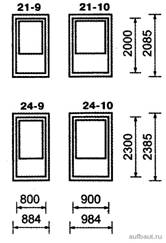 Размеры наружных дверей типа О