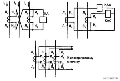 Схема соединения вторичных обмоток ТТ