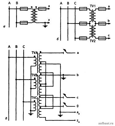 Схема подключения трансформатора напряжения