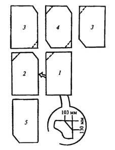 Порядок обрезки листов при их укладке с совмещением продольных стыков