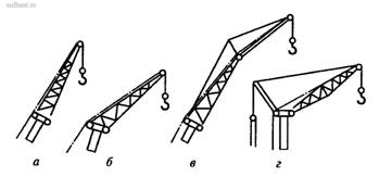 Схемы сменного рабочего оборудования кранов на специальных шасси