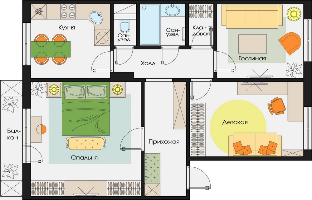 Особенности ремонта трехкомнатной квартиры